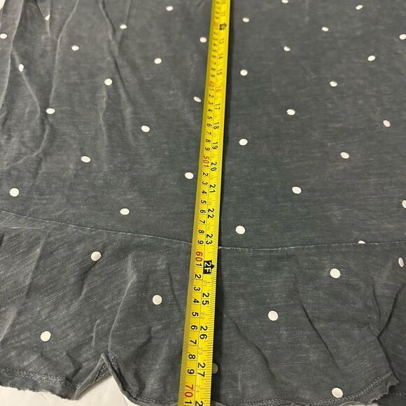 Easel Gray Polka Dot Women's Top - Picture 4 of 5